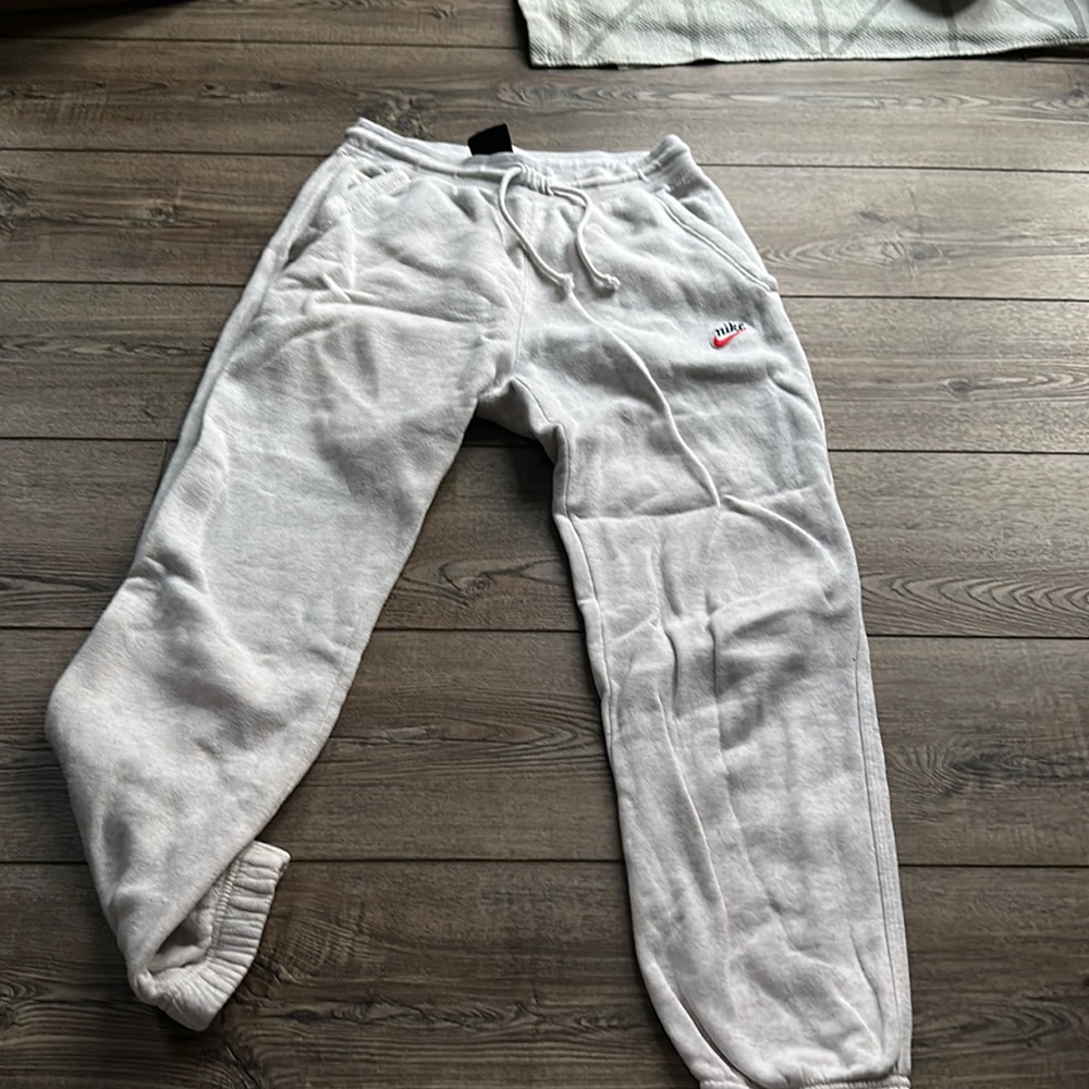 Heather white Nike joggers